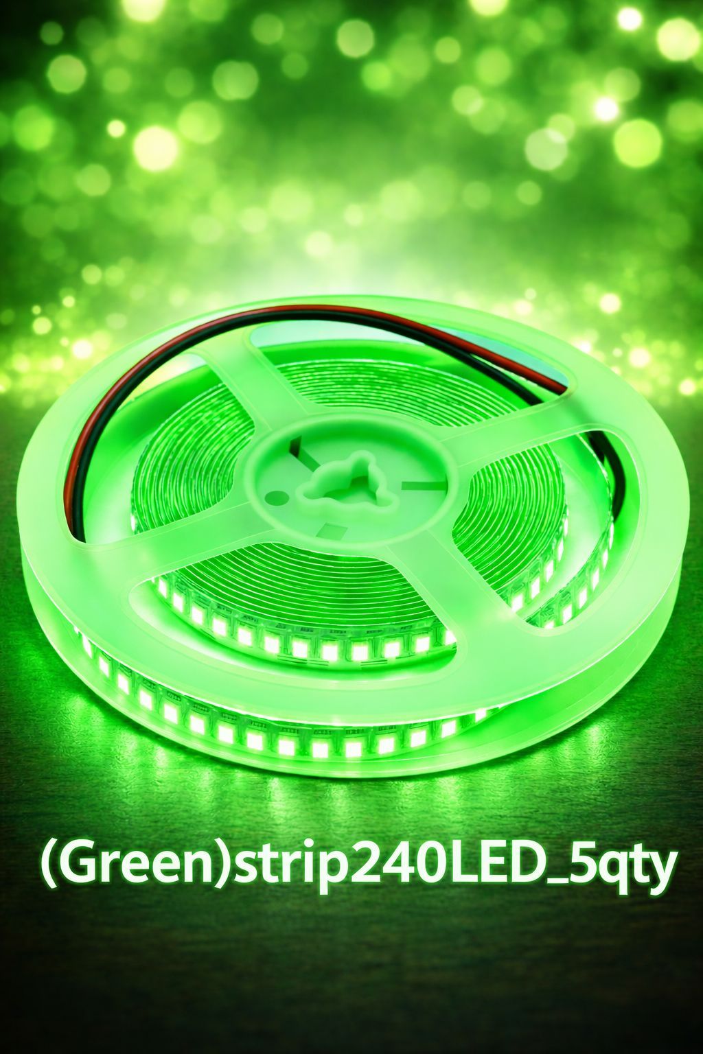 SPARKWORLD 240 LEDs 5 m Green Steady Strip Rice Lights (Pack of 5)