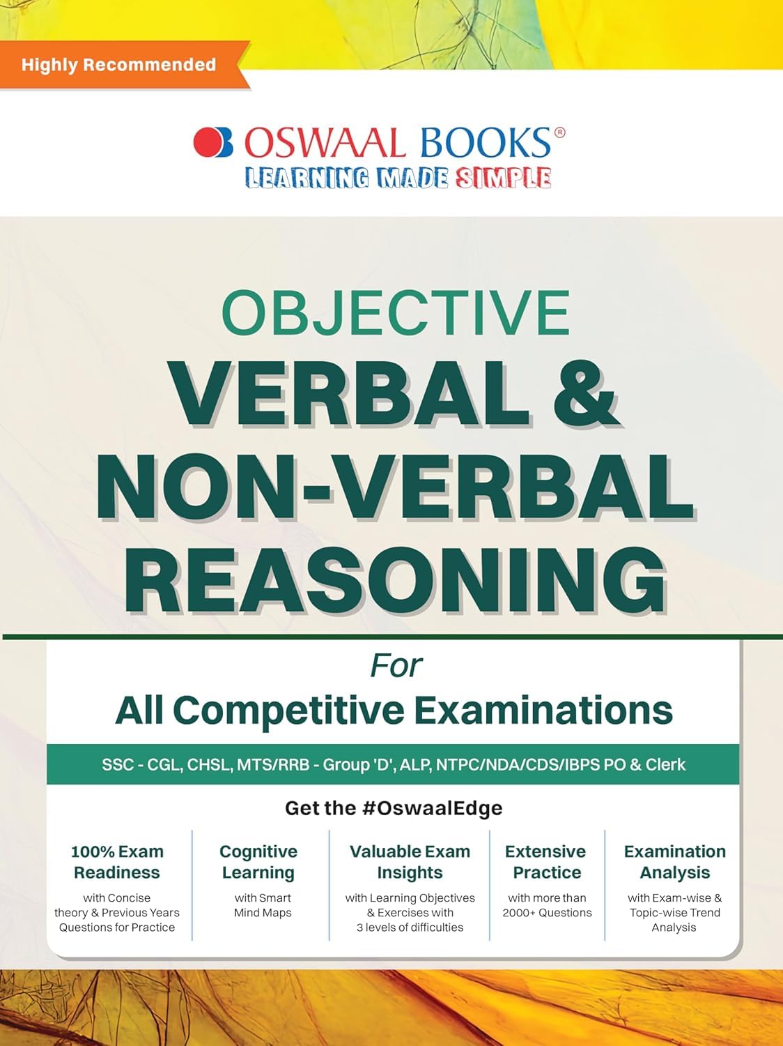 OSWAAL OBJECTIVE VERBAL AND NON VERBAL REASONING CHAPTERWISE AND TOPICWISE FOR ALL COMPETITTIVE EXAMS