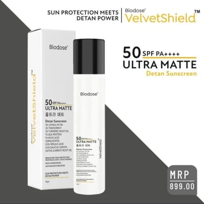 VelvetShield Detan Sunscreen 50 SPF PA++++