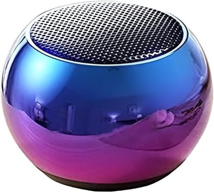 Mini Bluetooth Speaker with TWS Pairing - Compact Metal Body & Powerful Sound Blue