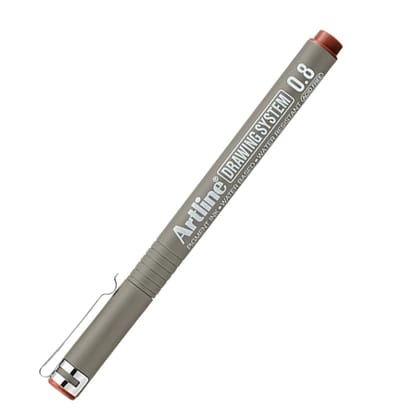 Artline Drawing System Pen 0.8 Marker Sepia Colour Pack of 12 | Explore Various Drawing Techniques for Artists & Designers