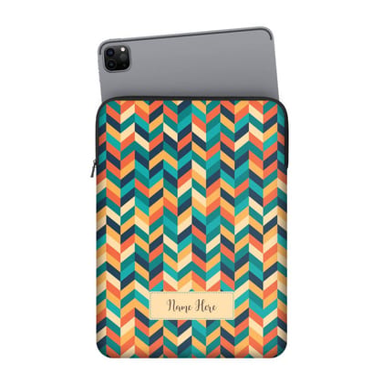 Wrapcart Z Leaves Custom Name iPad Sleeve - Canvas, Water Resistant