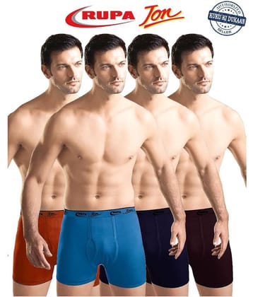 Rupa - Multicolor Cotton Men's Trunks ( Pack of 4 )