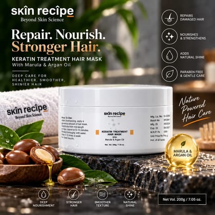 Hair Mask Keratin Treatment with Marula & Argan Oil  200g