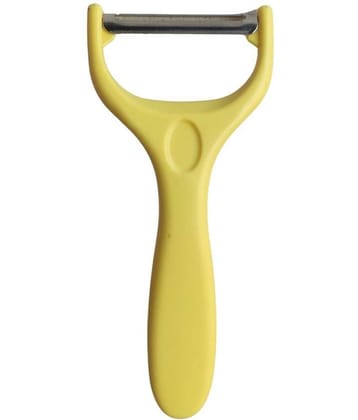 BLUE HOME AND KITCHEN Yellow Stainless Steel Vegetable Peeler ( Pack of 1 )