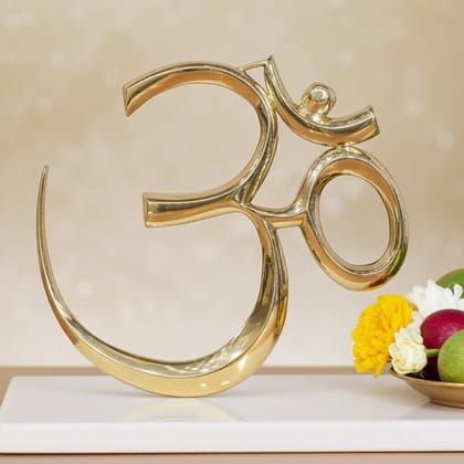 Brass Showpiece Wall Hanging Om, Height : 19 Inch (FMAS372 J)