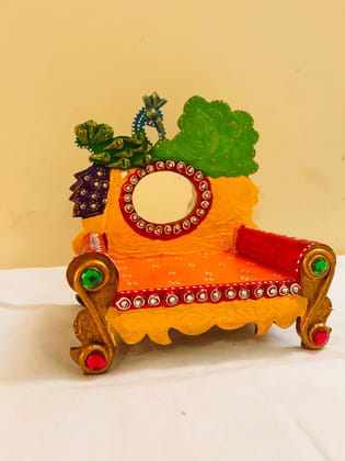 aapnikala - Puja Chowki (Midium - with Mirror) DIY Hand Painted Puja Chowki, Wooden MDF Construction, Handmade Indian Home Decor aapnikala - Puja Chowki (Midium - with Mirror) DIY Hand Painted Puja Chowki, Wooden MDF Construction, Handmade Indian Home Decor