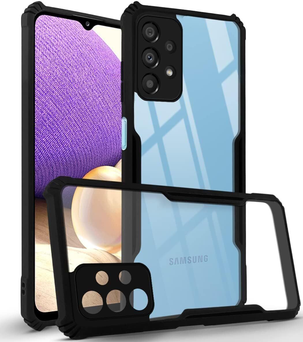 PLUGTECH Slim Shockproof Case | Matte Black Soft | Drop Protection | Precise Cutouts | Premium Mobile Cover for Samsung Galaxy A32 4G