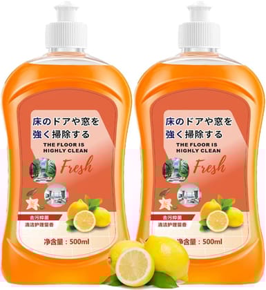 ELHAE Multipurpose Japanese Floor & Surface Cleaner Liquid | Long-Lasting Fresh Orange Fragrance | Effective Stain Removal & Deep Cleaning for Home, Tiles, Marble, Kitchen & More (1000Ml)