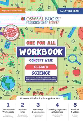 OSWAAL CBSE ONE FOR ALL WORKBOOK SCIENCE CLASS 4 WITH 2025 CBSE PATTERNS BY BOARDS [Paperback] oswaal