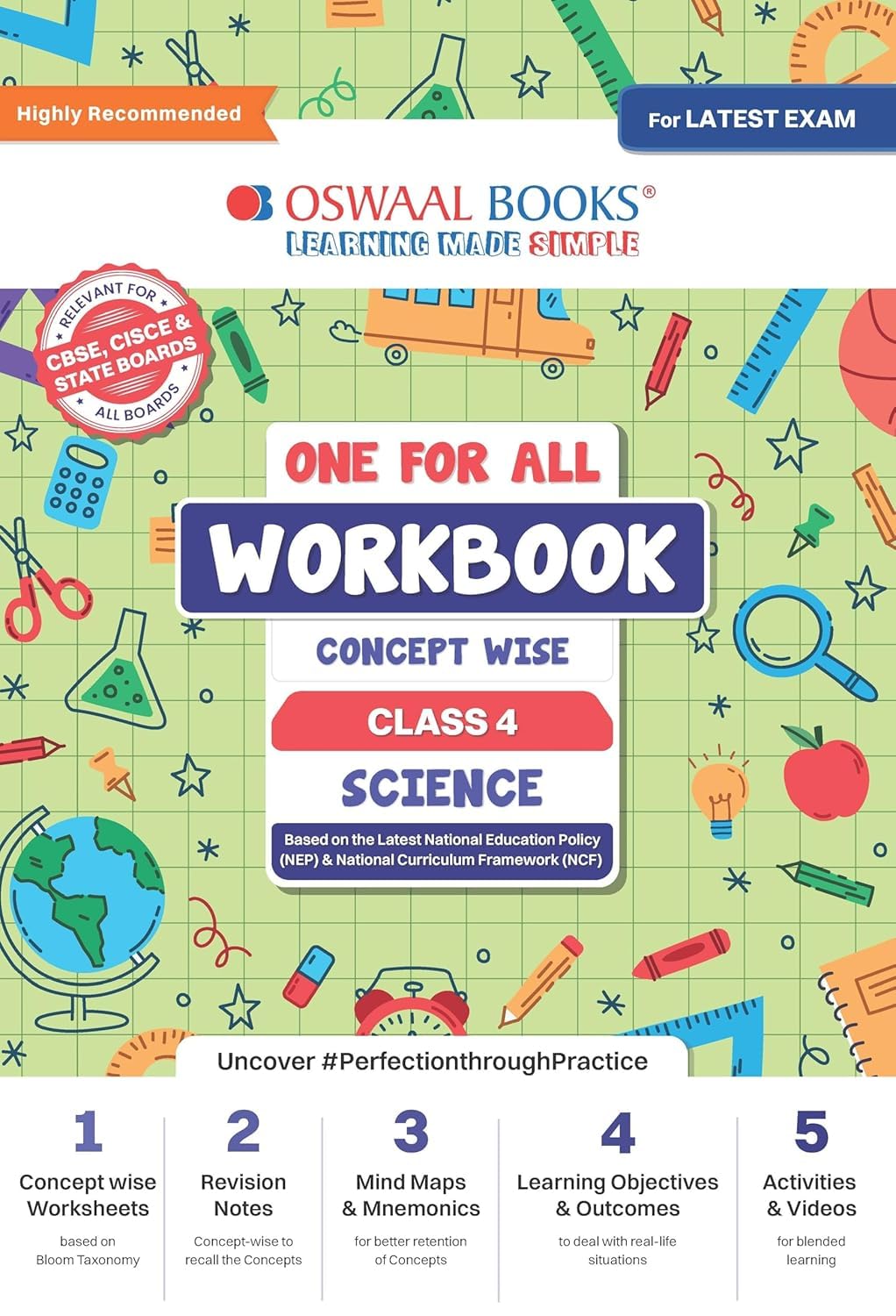 OSWAAL CBSE ONE FOR ALL WORKBOOK SCIENCE CLASS 4 WITH 2025 CBSE PATTERNS BY BOARDS [Paperback] oswaal
