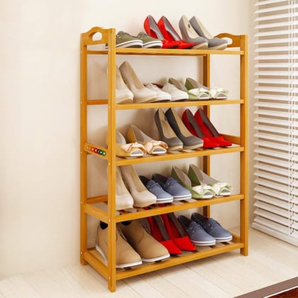 Wooden Shoe Rack with Multiple Tiers for Home Storage_assorted colour