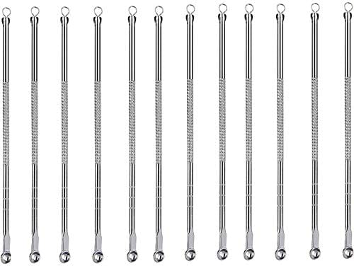 Glamezone Stainless Steel Blackhead Remover Needle Twelve Round (Pack Of 12)