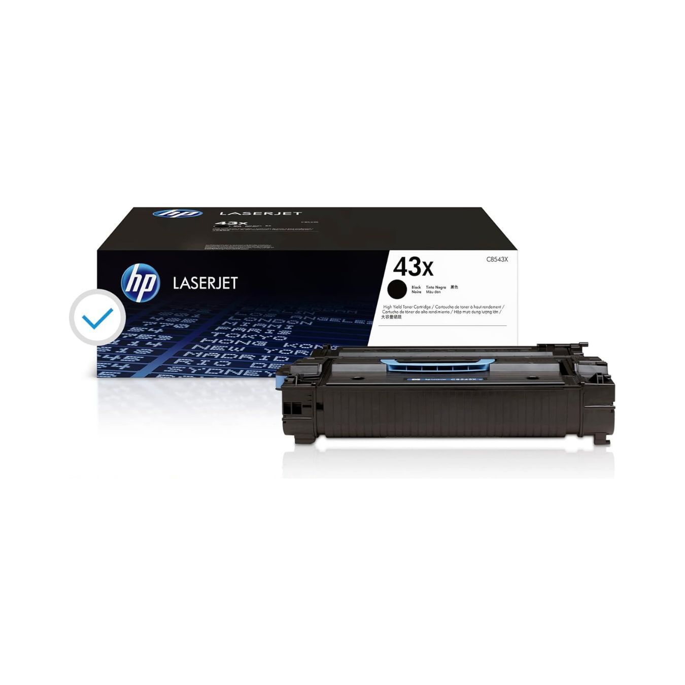 HP 43X High Yield Black Original LaserJet Toner Cartridge (C8543X)