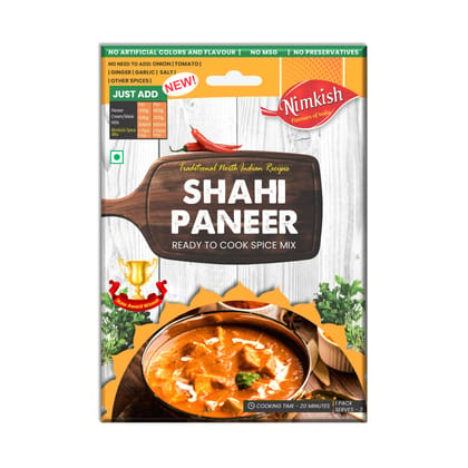 Nimkish Shahi Paneer Ready to Cook Spice Mix | 60g | Onion Ginger Garlic Already in Mix | Himalayan Recipe