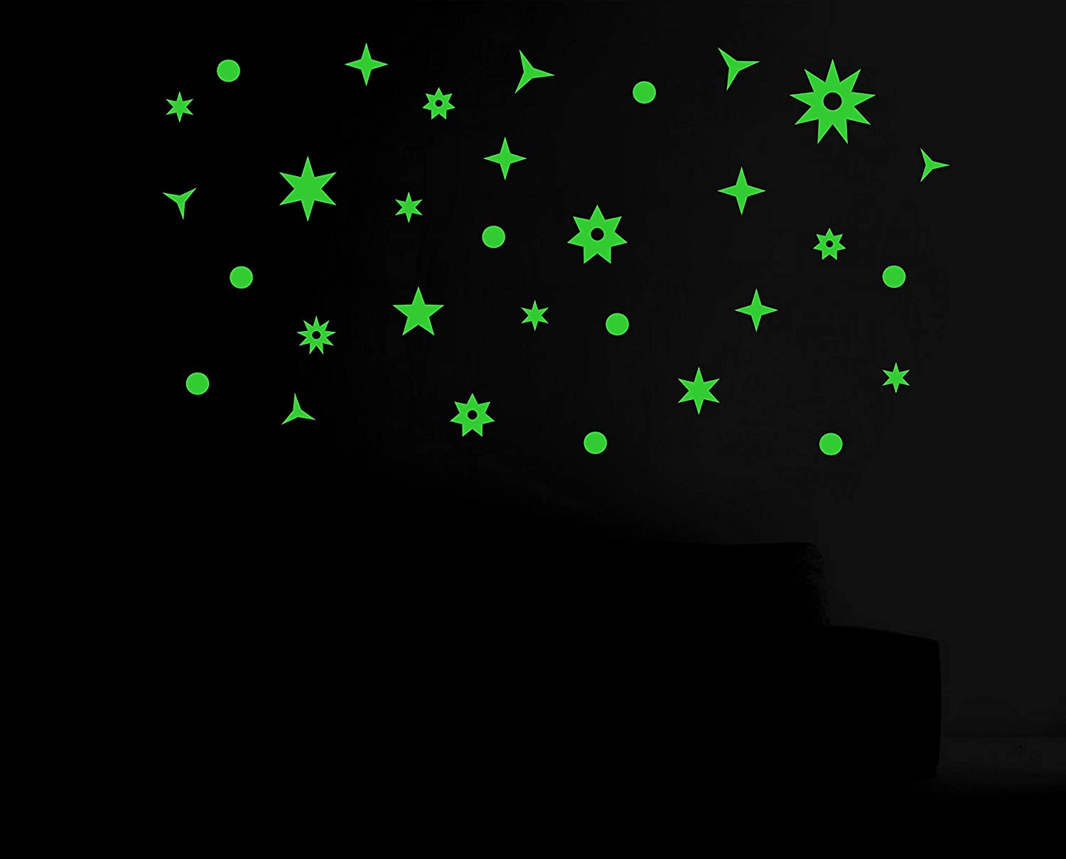 DreamKraft Glow in The Dark Galaxy of Stars Radium Stickers