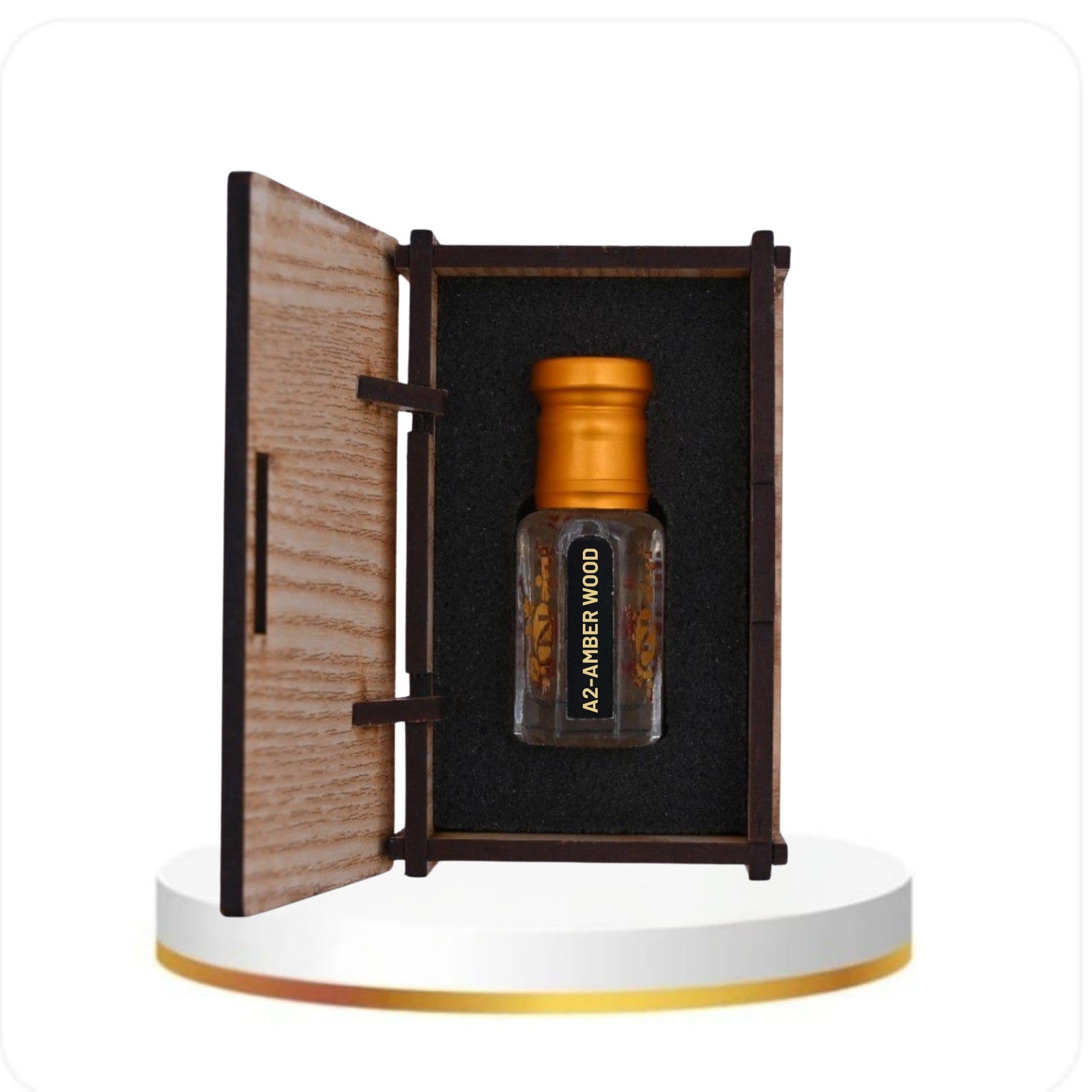 alnaqi Fragrances Amber-Wood 12ml - Golden Arabic Perfume Oil, No Alcohol Concentrated Spicy-Oud-Fragrance, High-Strength Traditional-Scent, Original Intense-Parfum