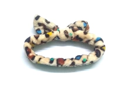 Nawani Facial Spa Makeup Cleansing Cute Bow Velvet Elastic Headband.