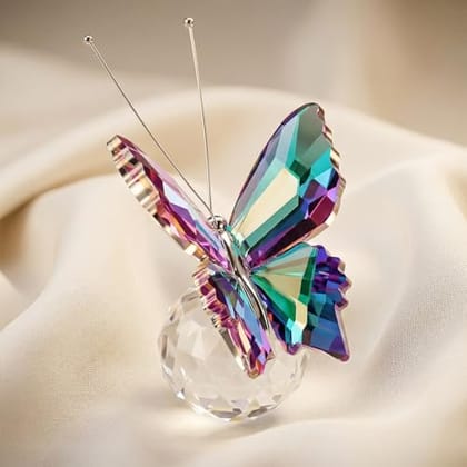 Ekhasa Nostrae Crystal Butterfly Show Pieces for Home Decor Living Room Decorative Items | Glass Showpieces Gift