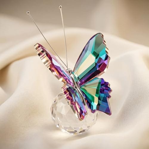 Ekhasa Nostrae Crystal Butterfly Show Pieces for Home Decor Living Room Decorative Items | Glass Showpieces Gift