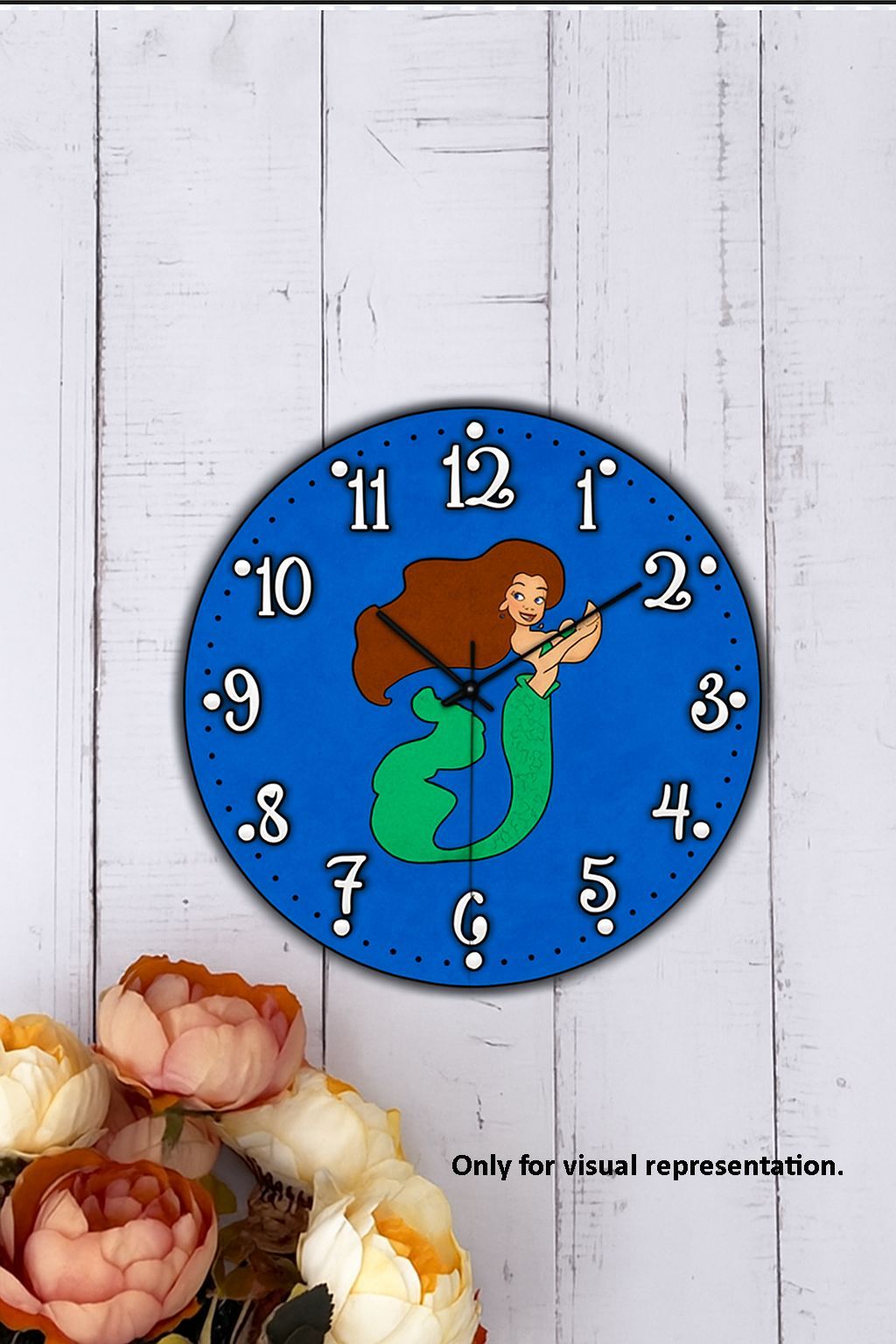 Dbeautify's MDF DIY Mermaid Wall Clock for Kids