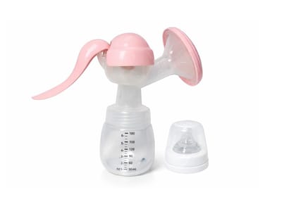 Manual Breast Pump – 3 Suction Modes, Soft Cushion, Easy Pumping (Blush Pink)