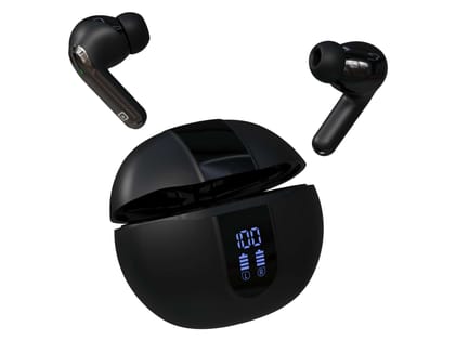 Portronics Twins 29 Upto 30 Hours Playtime, Type C Fast Charging, Digital Display, Touch Control