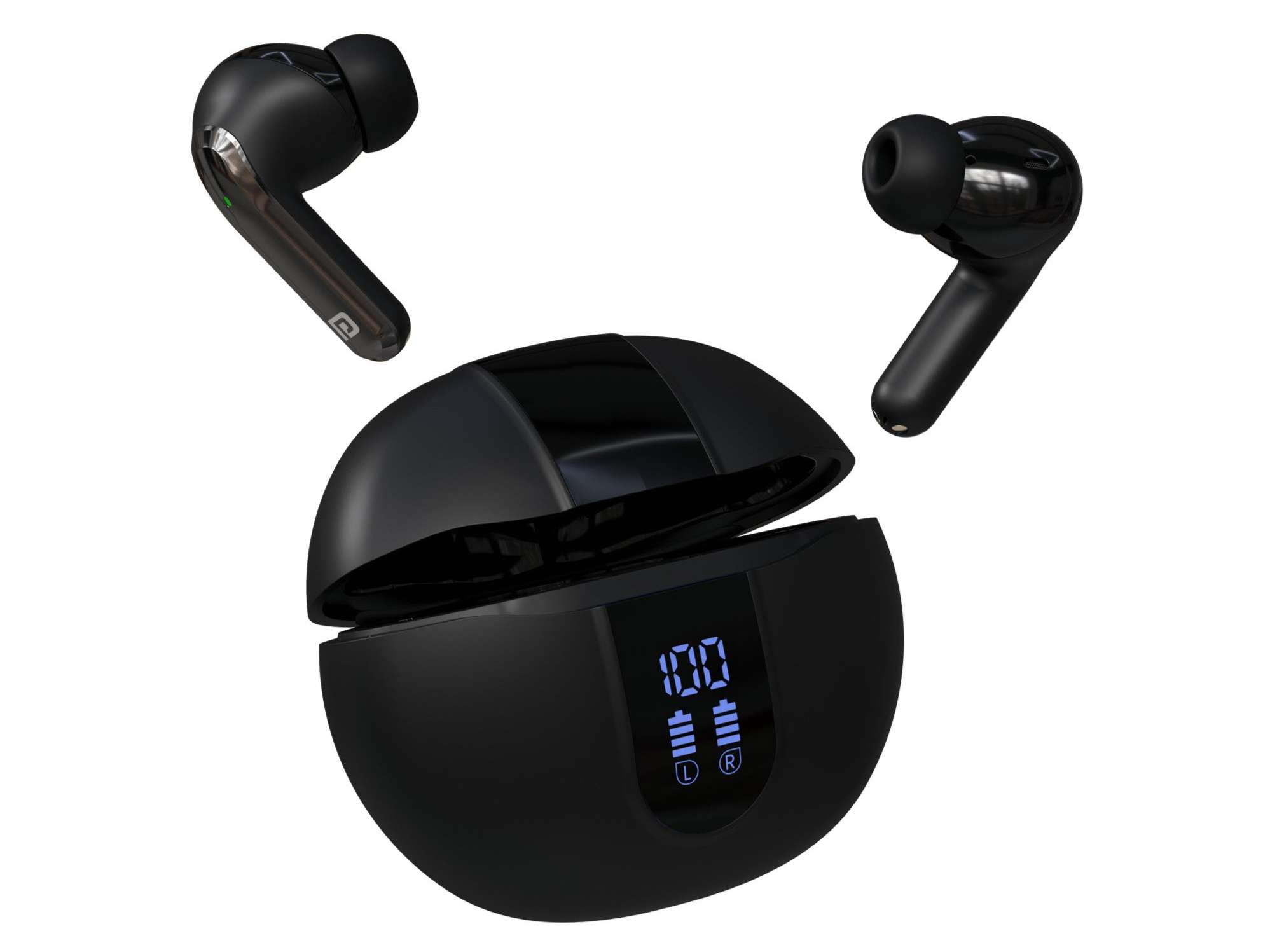 Portronics Twins 29 Upto 30 Hours Playtime, Type C Fast Charging, Digital Display, Touch Control