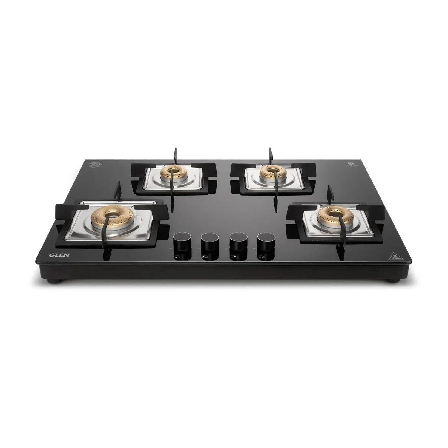 4 Burner Ultra Slim Free Standing Glass Hob Forged Brass Burner (BH1074USBL75)
