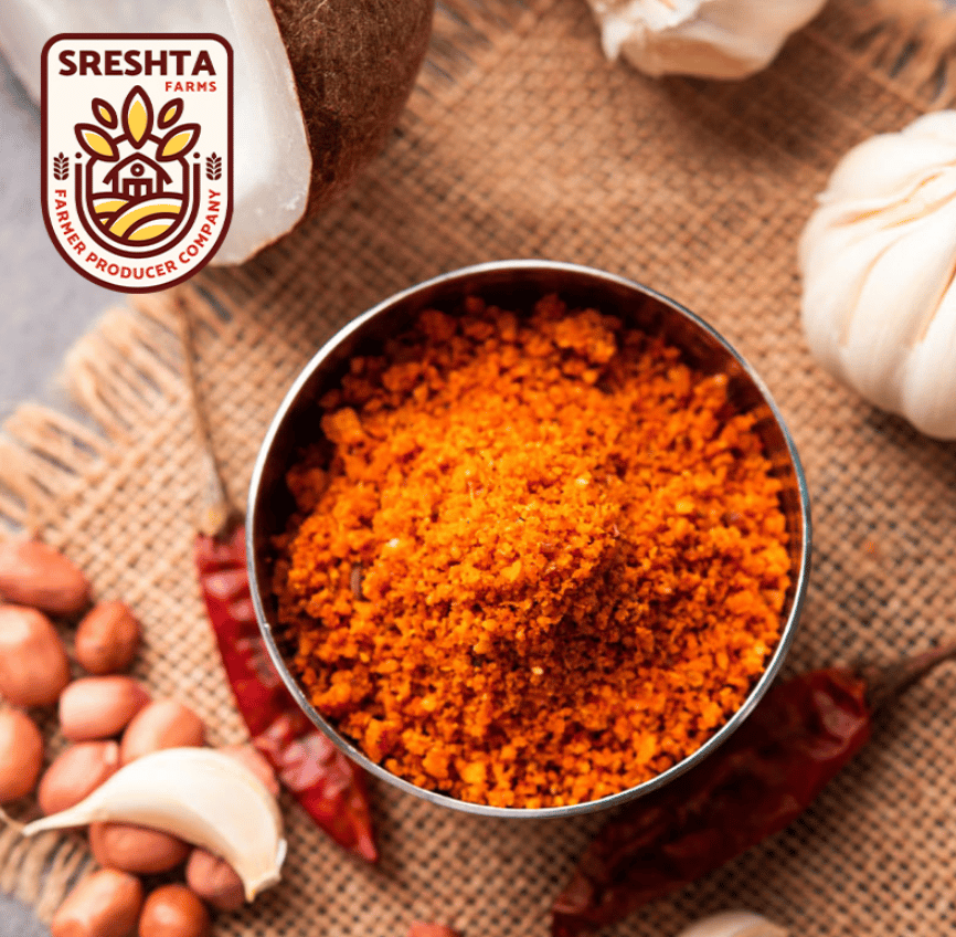 Sreshta Farms Andhra Style Spicy Peanut Chutney Powder