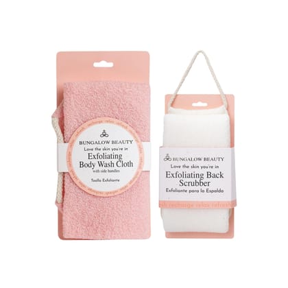 BUNGALOW BEAUTY Natural Body Sponge, Back Scrubbers, Loofah Back Scrubber for Shower, for Body for Women (Pack of 2)