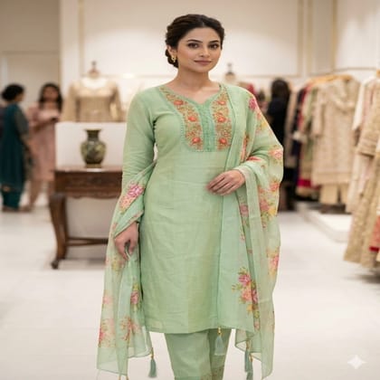 Premium Franchi Straight Suit Pista Green