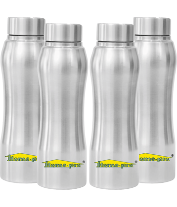 HomePro - Silver Water Bottle 1000 mL ( Set of 4 )