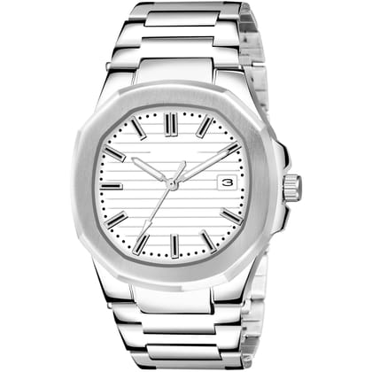 White Dial Date Function Analog Watch for Men LR147 White Dial Date Function Analog Watch for Men LR147