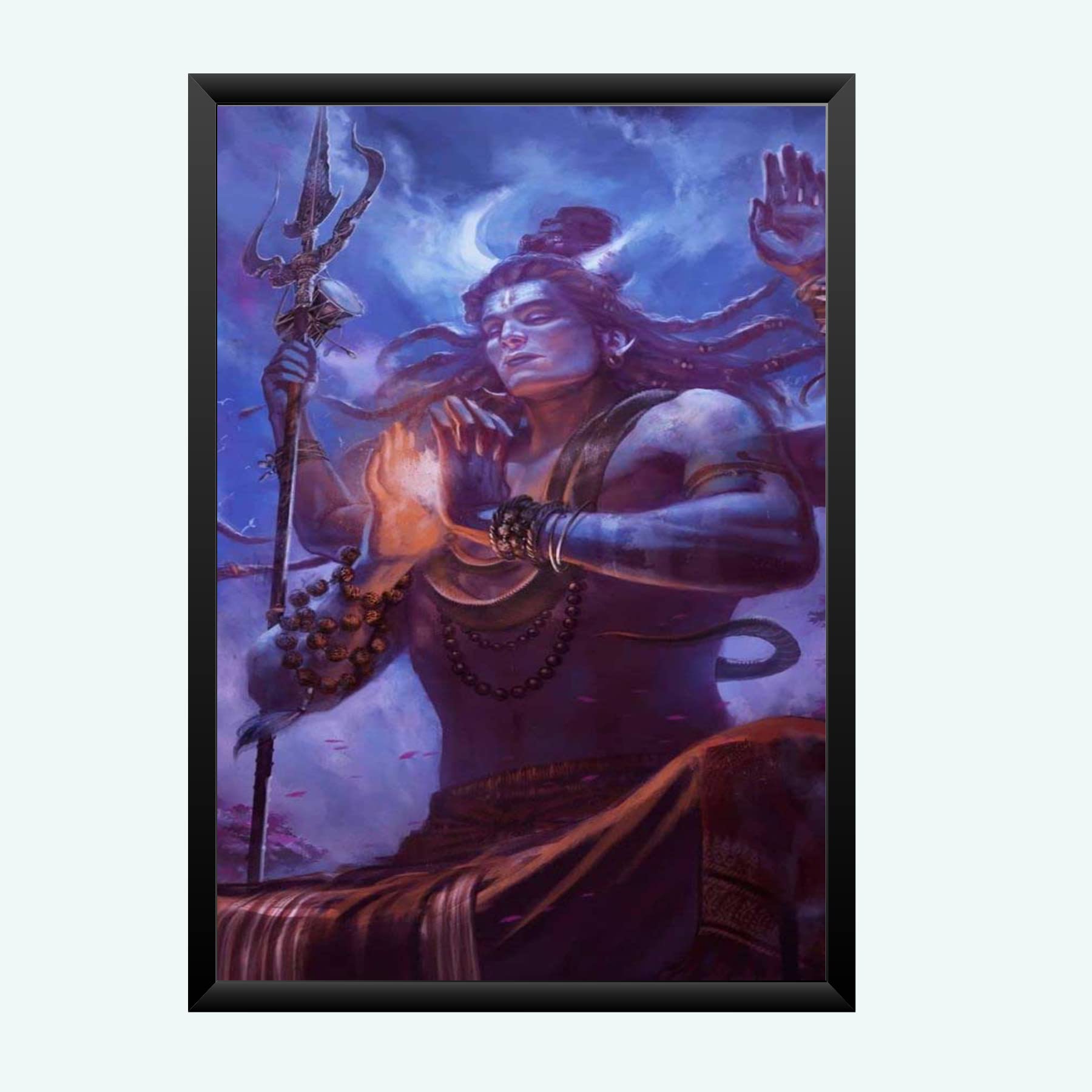 NOKKES Bhagwan Shiv Ji Wall Photo Frame For Puja And Wall Decoration Wall Photo Frame Size 8X12 Inch11