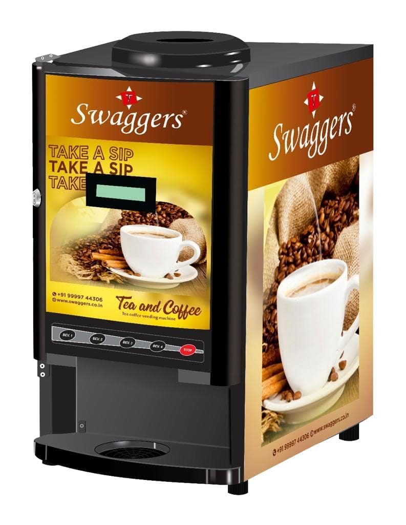 Security Store Swaggers Tea/Coffee/Soup Vending Machine -3 Options Suitable for Office/Factory/Godawn/Home | Ready to Serve | No Milk Required(Free Sample Premix) !!1 Year Warranty! Security Store Swaggers Tea/Coffee/Soup Vending Machine -3 Options Suita