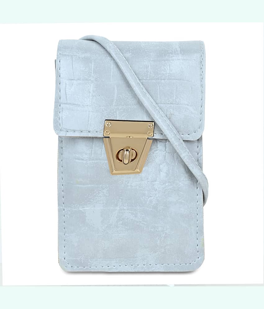 Cherry Tree - Light Grey Faux Leather Sling Bag