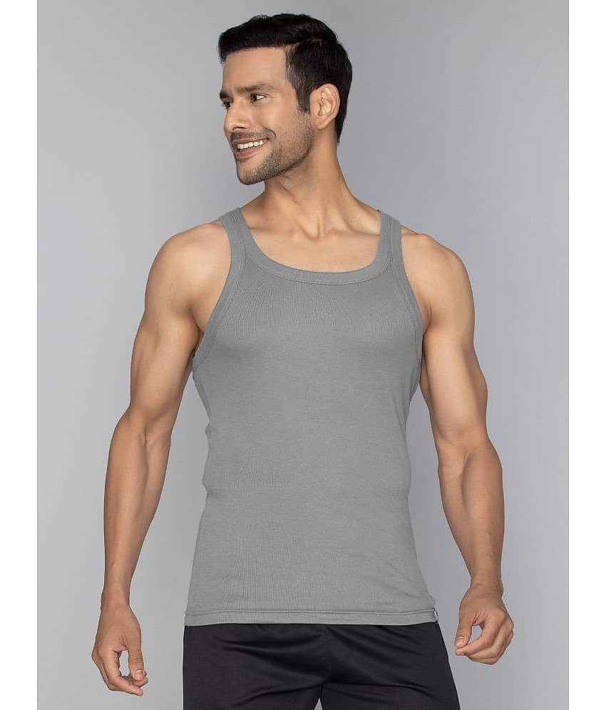 XYXX Pack of 1 Cotton Undershirt For Men ( Grey )