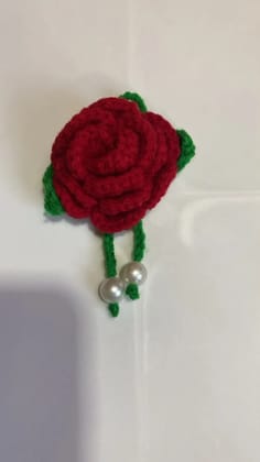 Hair tie with moti Red