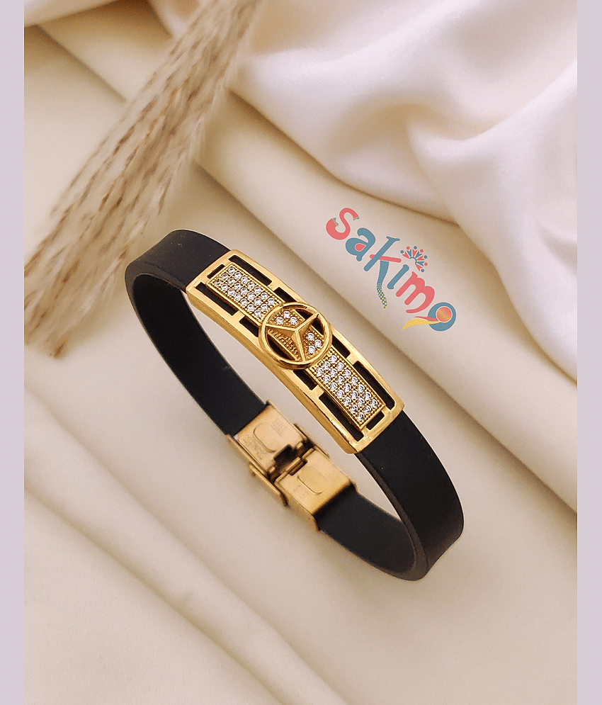 sakimo Black Bracelet ( Pack of 1 )