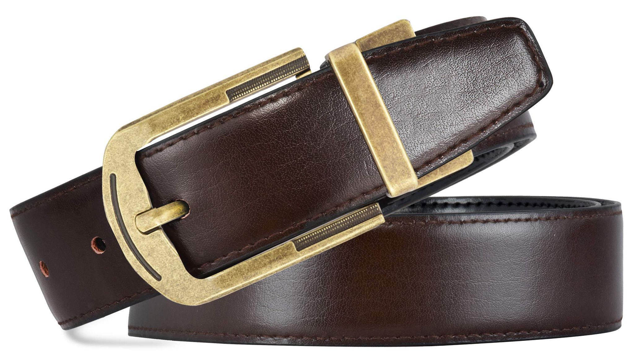 Black & Brown Reversible PU Leather Belt For Men New BT01-BKL03