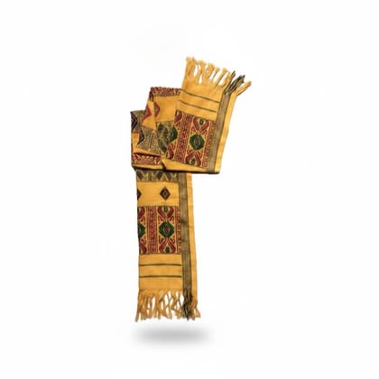 Ethnic Embroidered Yellow Shawl