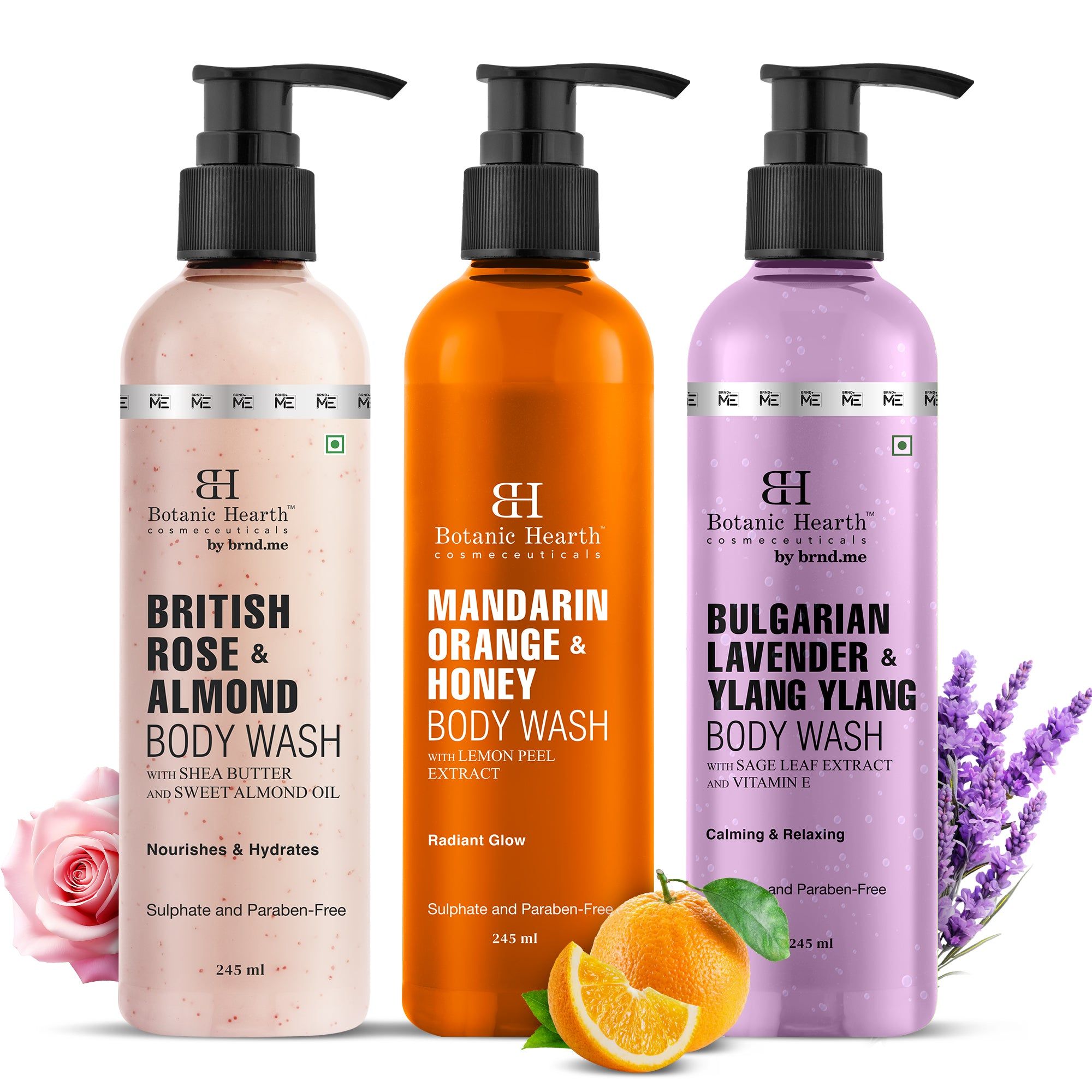 Skin Hydrating & Glow Boosting Body Wash Set (Pack of 3)