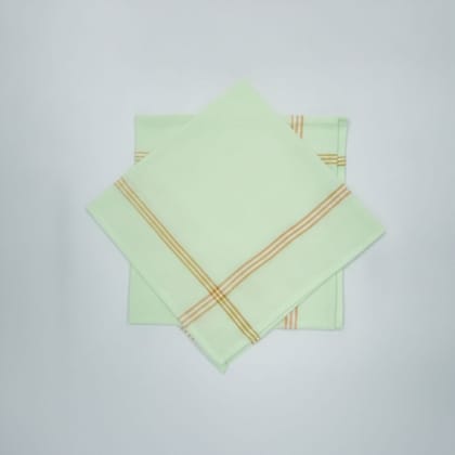 Premium Cotton Striped Napkins - Mint Green