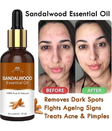 Intimify Sandalwood Essential Oil, Dark Spots Removal, Acne Removal Face Oil, Anti Wrinkle, 30 Ml