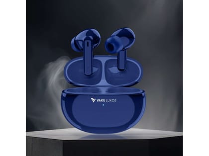Vaku Luxos True Wireless Earbuds with Smart Touch Controls - Blue Vaku Luxos True Wireless Earbuds with Smart Touch Controls - Blue