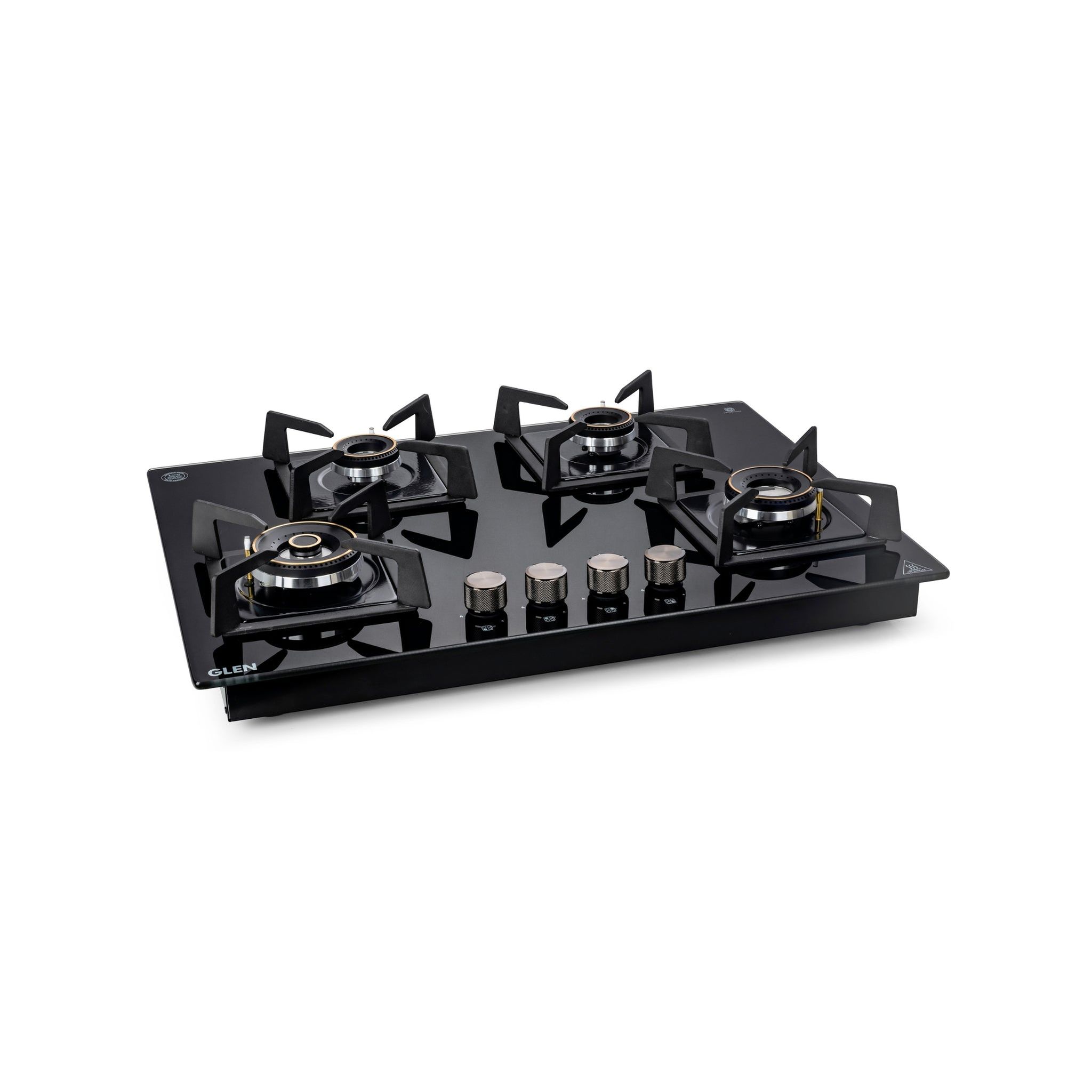 4 Burner DFVS Glass Hob with Mini Triple Ring Forged Brass Burner Auto Ignition (BH1074DFHTMTR70)