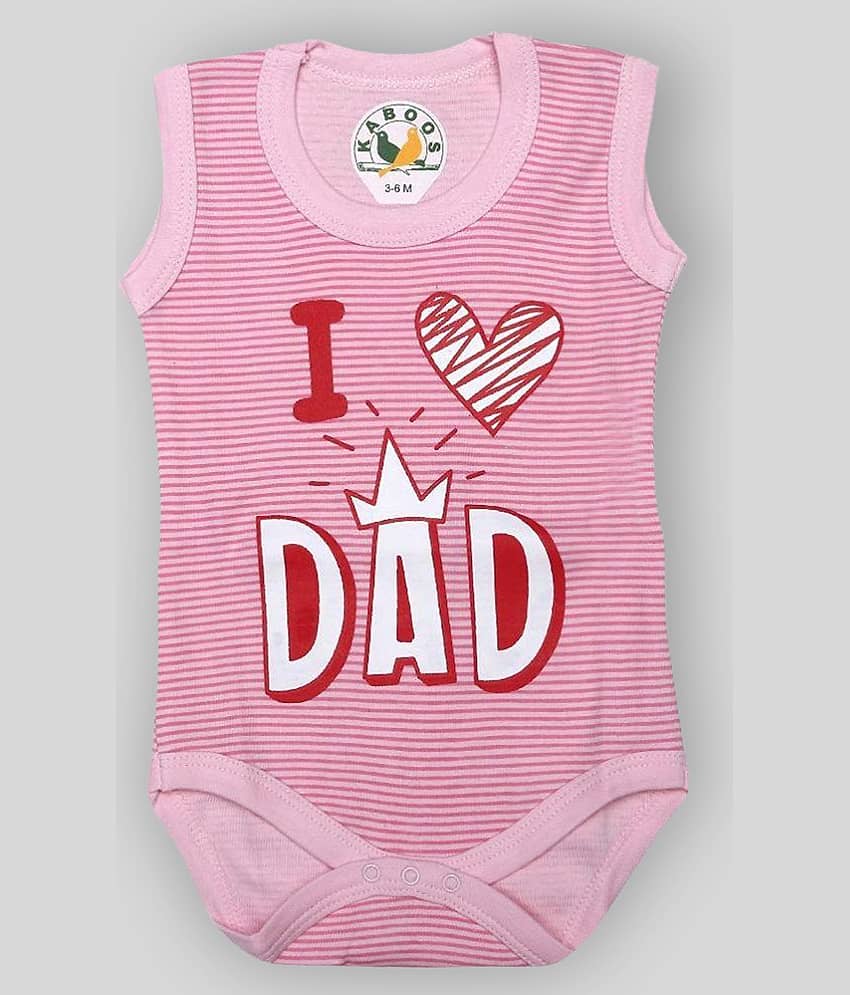 KABOOS Pack of 1 Baby Girls Cotton Bodysuit ( Pink )