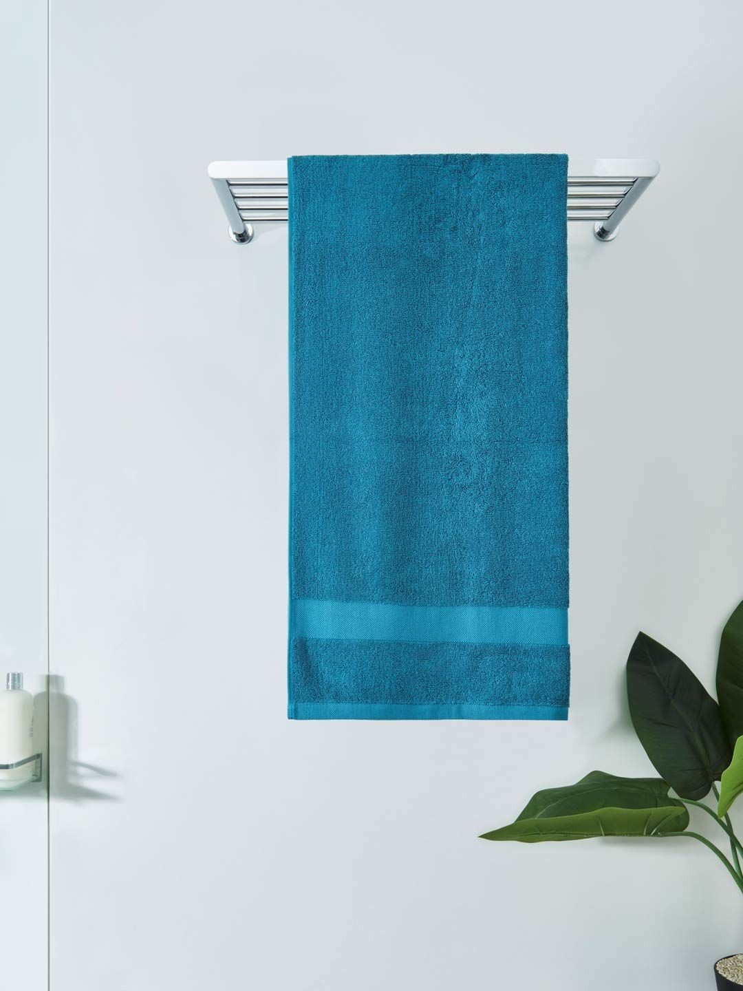 DDECOR - Vital Collection 100% Cotton Bomboo Plains And Textures Pattern  Bath Towel |75 CM X 150 CM| - Turquoise