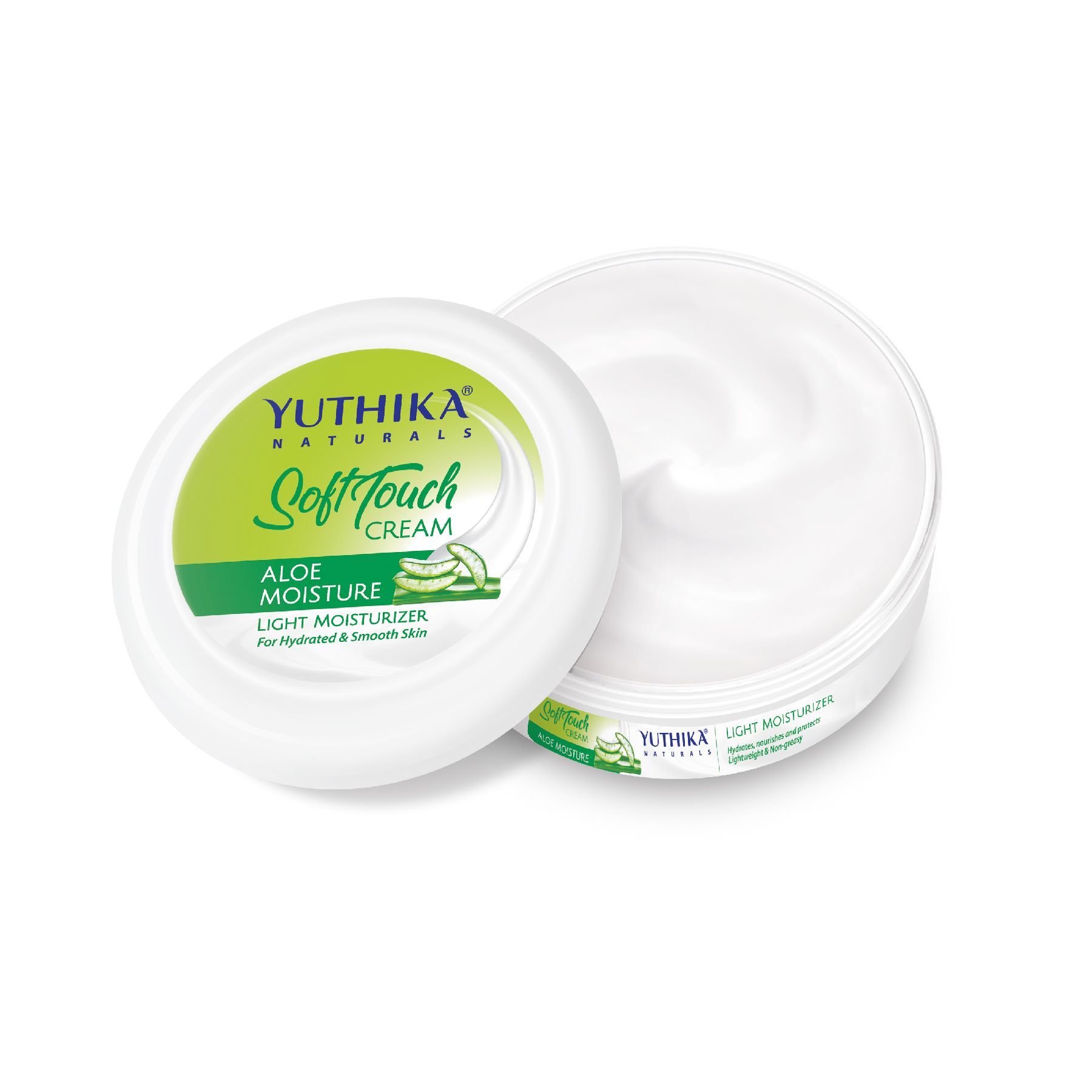 Yuthika Aloe Moisture Light Moisturizer for Face, Hand, Body, Dry Skin Moisturizer Cream for All Skin Types - 300ml